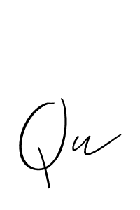 Make a beautiful signature design for name Qu. Use this online signature maker to create a handwritten signature for free. Qu signature style 2 images and pictures png