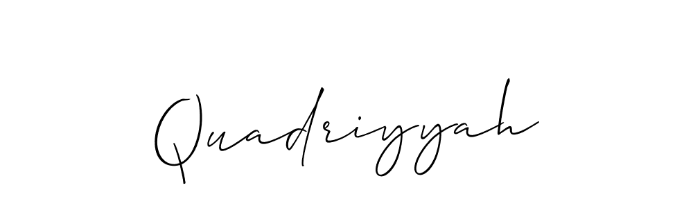 It looks lik you need a new signature style for name Quadriyyah. Design unique handwritten (Allison_Script) signature with our free signature maker in just a few clicks. Quadriyyah signature style 2 images and pictures png