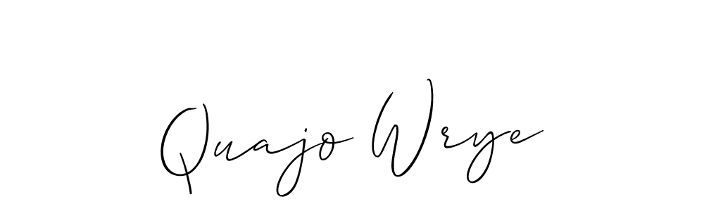 It looks lik you need a new signature style for name Quajo Wrye. Design unique handwritten (Allison_Script) signature with our free signature maker in just a few clicks. Quajo Wrye signature style 2 images and pictures png