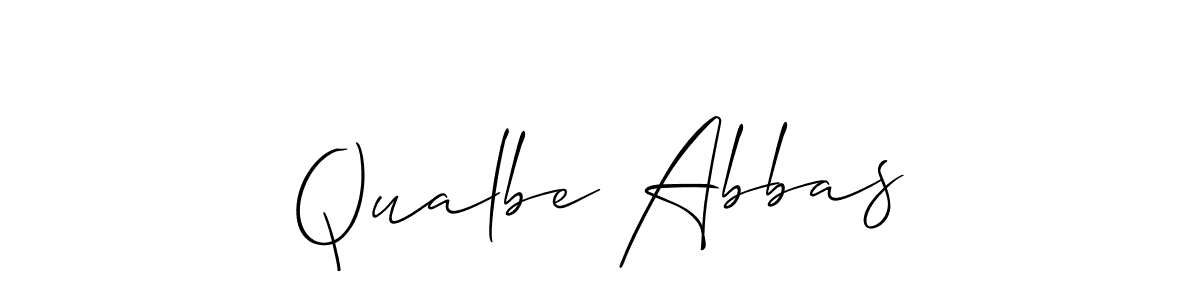 You can use this online signature creator to create a handwritten signature for the name Qualbe Abbas. This is the best online autograph maker. Qualbe Abbas signature style 2 images and pictures png