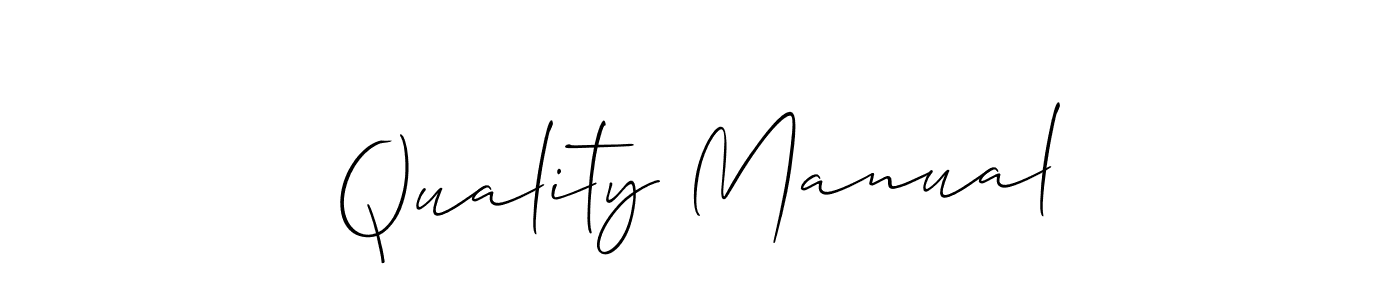 Also we have Quality Manual name is the best signature style. Create professional handwritten signature collection using Allison_Script autograph style. Quality Manual signature style 2 images and pictures png