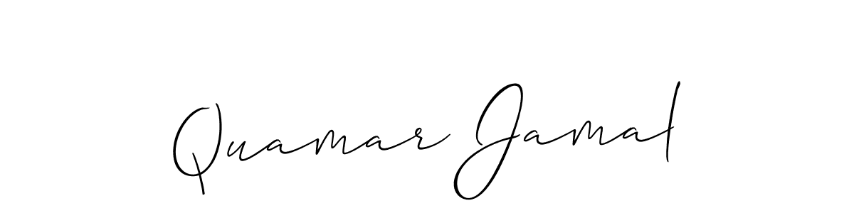 Quamar Jamal stylish signature style. Best Handwritten Sign (Allison_Script) for my name. Handwritten Signature Collection Ideas for my name Quamar Jamal. Quamar Jamal signature style 2 images and pictures png