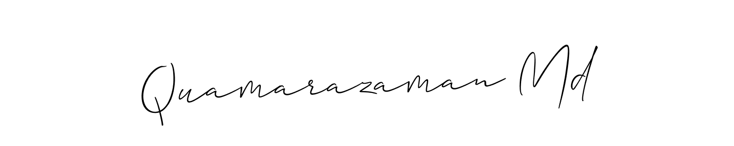 This is the best signature style for the Quamarazaman Md name. Also you like these signature font (Allison_Script). Mix name signature. Quamarazaman Md signature style 2 images and pictures png