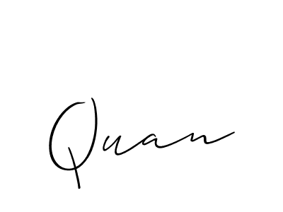 Design your own signature with our free online signature maker. With this signature software, you can create a handwritten (Allison_Script) signature for name Quan. Quan signature style 2 images and pictures png