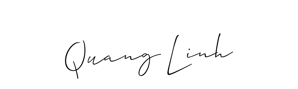 Also You can easily find your signature by using the search form. We will create Quang Linh name handwritten signature images for you free of cost using Allison_Script sign style. Quang Linh signature style 2 images and pictures png