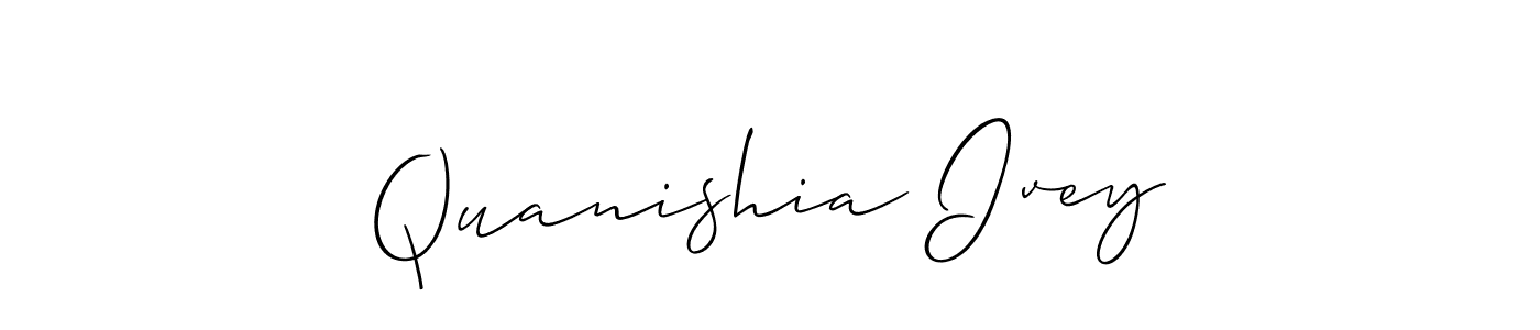 Use a signature maker to create a handwritten signature online. With this signature software, you can design (Allison_Script) your own signature for name Quanishia Ivey. Quanishia Ivey signature style 2 images and pictures png