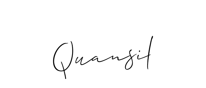 if you are searching for the best signature style for your name Quansil. so please give up your signature search. here we have designed multiple signature styles  using Allison_Script. Quansil signature style 2 images and pictures png