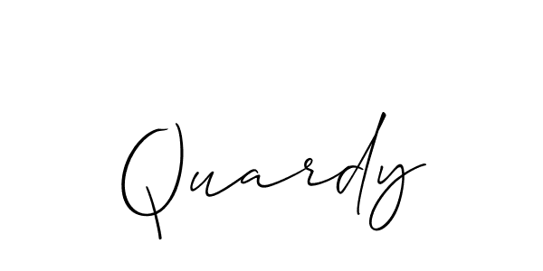 Design your own signature with our free online signature maker. With this signature software, you can create a handwritten (Allison_Script) signature for name Quardy. Quardy signature style 2 images and pictures png
