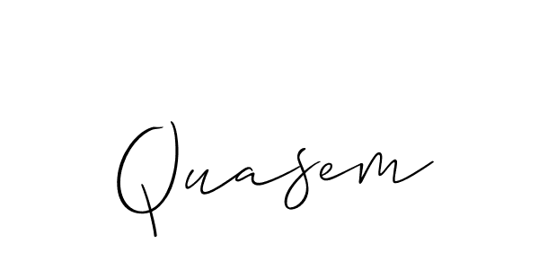 Create a beautiful signature design for name Quasem. With this signature (Allison_Script) fonts, you can make a handwritten signature for free. Quasem signature style 2 images and pictures png