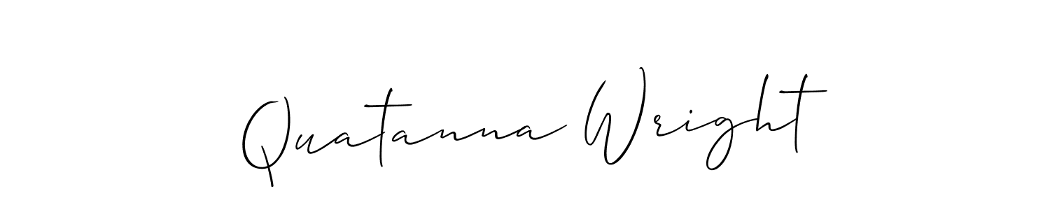 Also we have Quatanna Wright name is the best signature style. Create professional handwritten signature collection using Allison_Script autograph style. Quatanna Wright signature style 2 images and pictures png
