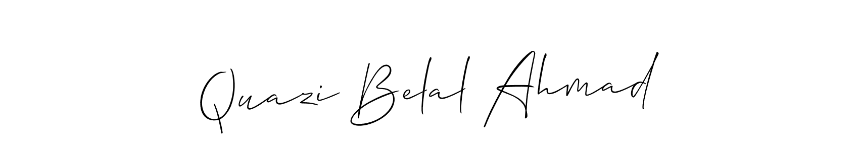 The best way (Allison_Script) to make a short signature is to pick only two or three words in your name. The name Quazi Belal Ahmad include a total of six letters. For converting this name. Quazi Belal Ahmad signature style 2 images and pictures png