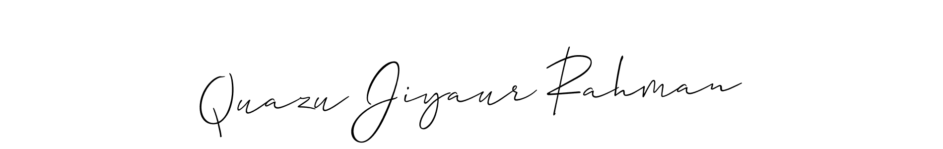 You should practise on your own different ways (Allison_Script) to write your name (Quazu Jiyaur Rahman) in signature. don't let someone else do it for you. Quazu Jiyaur Rahman signature style 2 images and pictures png