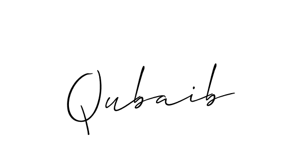 Make a beautiful signature design for name Qubaib. With this signature (Allison_Script) style, you can create a handwritten signature for free. Qubaib signature style 2 images and pictures png