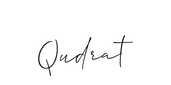 Qudrat stylish signature style. Best Handwritten Sign (Allison_Script) for my name. Handwritten Signature Collection Ideas for my name Qudrat. Qudrat signature style 2 images and pictures png