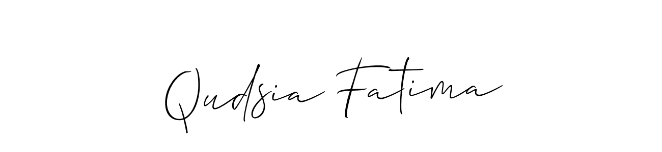 You should practise on your own different ways (Allison_Script) to write your name (Qudsia Fatima) in signature. don't let someone else do it for you. Qudsia Fatima signature style 2 images and pictures png