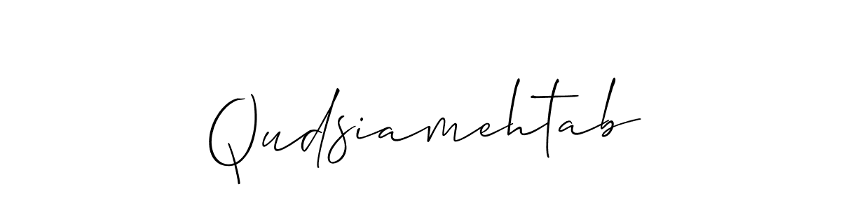 if you are searching for the best signature style for your name Qudsiamehtab. so please give up your signature search. here we have designed multiple signature styles  using Allison_Script. Qudsiamehtab signature style 2 images and pictures png