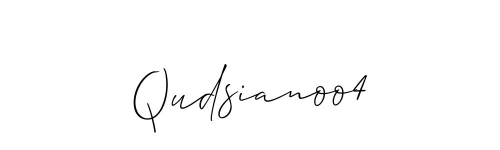 Create a beautiful signature design for name Qudsianoo4. With this signature (Allison_Script) fonts, you can make a handwritten signature for free. Qudsianoo4 signature style 2 images and pictures png