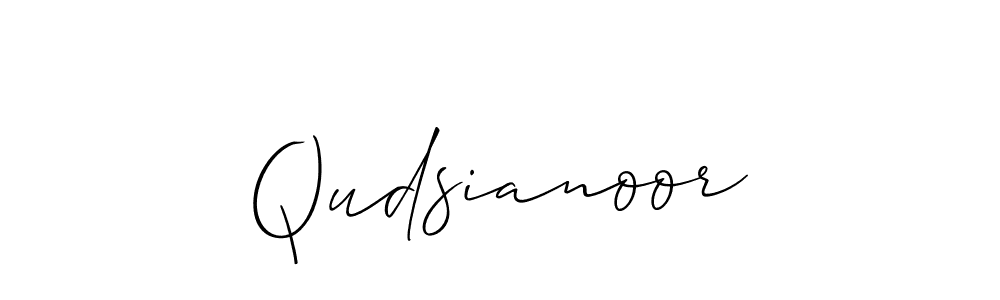 Design your own signature with our free online signature maker. With this signature software, you can create a handwritten (Allison_Script) signature for name Qudsianoor. Qudsianoor signature style 2 images and pictures png