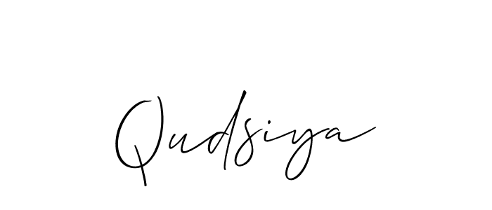 Make a beautiful signature design for name Qudsiya. With this signature (Allison_Script) style, you can create a handwritten signature for free. Qudsiya signature style 2 images and pictures png