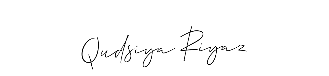 Use a signature maker to create a handwritten signature online. With this signature software, you can design (Allison_Script) your own signature for name Qudsiya Riyaz. Qudsiya Riyaz signature style 2 images and pictures png