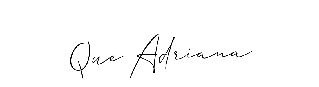Use a signature maker to create a handwritten signature online. With this signature software, you can design (Allison_Script) your own signature for name Que Adriana. Que Adriana signature style 2 images and pictures png