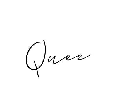 It looks lik you need a new signature style for name Quee. Design unique handwritten (Allison_Script) signature with our free signature maker in just a few clicks. Quee signature style 2 images and pictures png