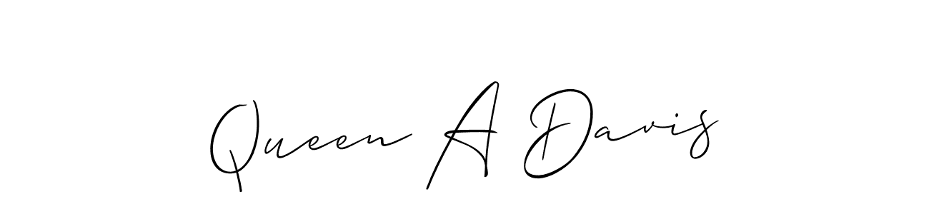 It looks lik you need a new signature style for name Queen A Davis. Design unique handwritten (Allison_Script) signature with our free signature maker in just a few clicks. Queen A Davis signature style 2 images and pictures png