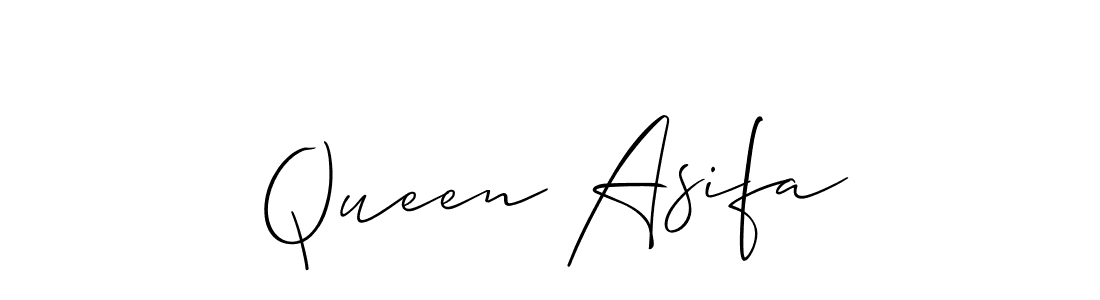 Make a beautiful signature design for name Queen Asifa. With this signature (Allison_Script) style, you can create a handwritten signature for free. Queen Asifa signature style 2 images and pictures png
