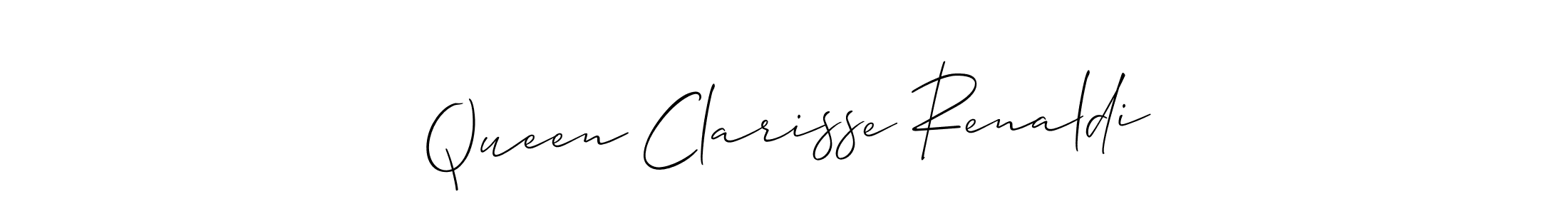 Allison_Script is a professional signature style that is perfect for those who want to add a touch of class to their signature. It is also a great choice for those who want to make their signature more unique. Get Queen Clarisse Renaldi name to fancy signature for free. Queen Clarisse Renaldi signature style 2 images and pictures png