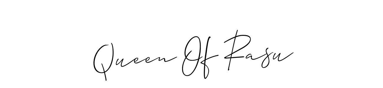 Also You can easily find your signature by using the search form. We will create Queen Of Rasu name handwritten signature images for you free of cost using Allison_Script sign style. Queen Of Rasu signature style 2 images and pictures png