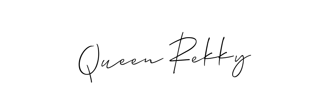 Create a beautiful signature design for name Queen Rekky. With this signature (Allison_Script) fonts, you can make a handwritten signature for free. Queen Rekky signature style 2 images and pictures png
