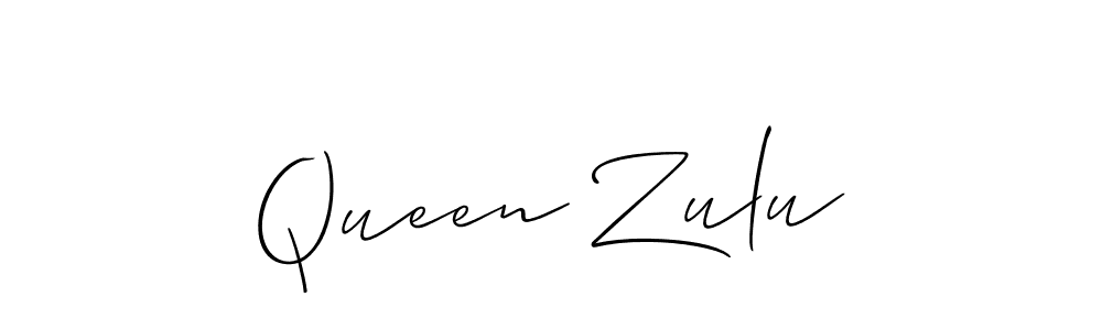 Create a beautiful signature design for name Queen Zulu. With this signature (Allison_Script) fonts, you can make a handwritten signature for free. Queen Zulu signature style 2 images and pictures png