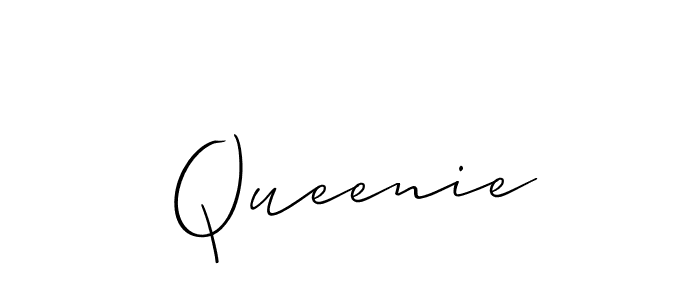 How to make Queenie signature? Allison_Script is a professional autograph style. Create handwritten signature for Queenie name. Queenie signature style 2 images and pictures png