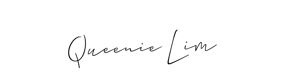 How to make Queenie Lim signature? Allison_Script is a professional autograph style. Create handwritten signature for Queenie Lim name. Queenie Lim signature style 2 images and pictures png