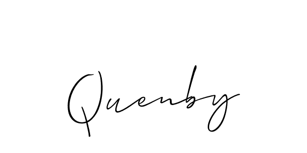 Make a beautiful signature design for name Quenby. With this signature (Allison_Script) style, you can create a handwritten signature for free. Quenby signature style 2 images and pictures png