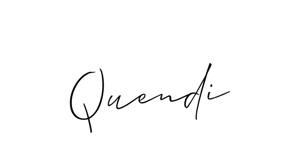 Also You can easily find your signature by using the search form. We will create Quendi name handwritten signature images for you free of cost using Allison_Script sign style. Quendi signature style 2 images and pictures png