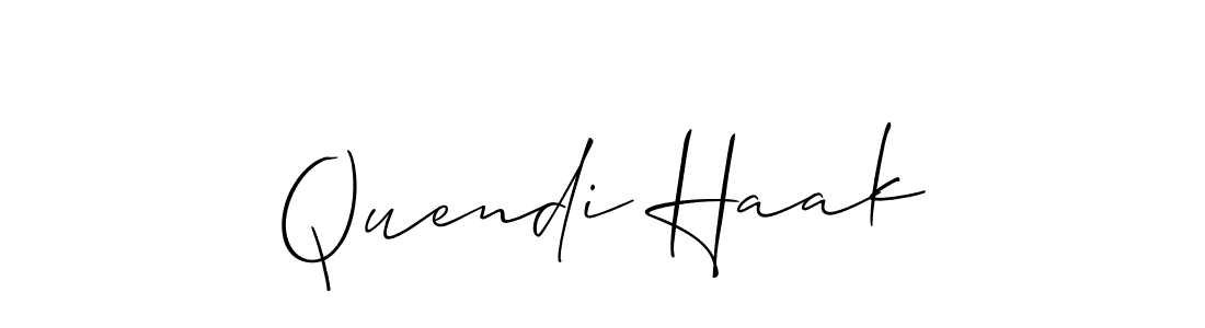 Design your own signature with our free online signature maker. With this signature software, you can create a handwritten (Allison_Script) signature for name Quendi Haak. Quendi Haak signature style 2 images and pictures png