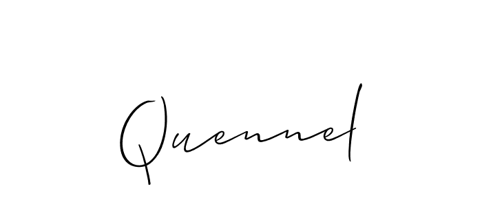 The best way (Allison_Script) to make a short signature is to pick only two or three words in your name. The name Quennel include a total of six letters. For converting this name. Quennel signature style 2 images and pictures png