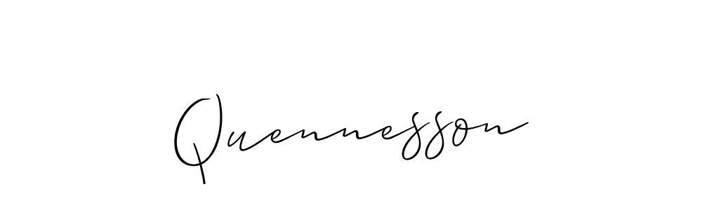 Create a beautiful signature design for name Quennesson. With this signature (Allison_Script) fonts, you can make a handwritten signature for free. Quennesson signature style 2 images and pictures png