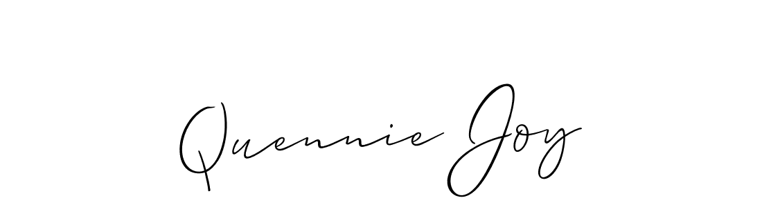 Use a signature maker to create a handwritten signature online. With this signature software, you can design (Allison_Script) your own signature for name Quennie Joy. Quennie Joy signature style 2 images and pictures png