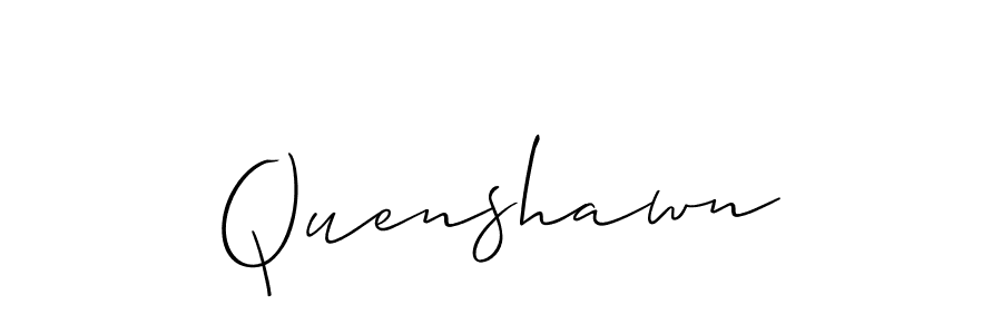 Design your own signature with our free online signature maker. With this signature software, you can create a handwritten (Allison_Script) signature for name Quenshawn. Quenshawn signature style 2 images and pictures png