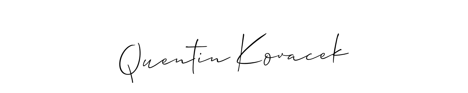 Similarly Allison_Script is the best handwritten signature design. Signature creator online .You can use it as an online autograph creator for name Quentin Kovacek. Quentin Kovacek signature style 2 images and pictures png