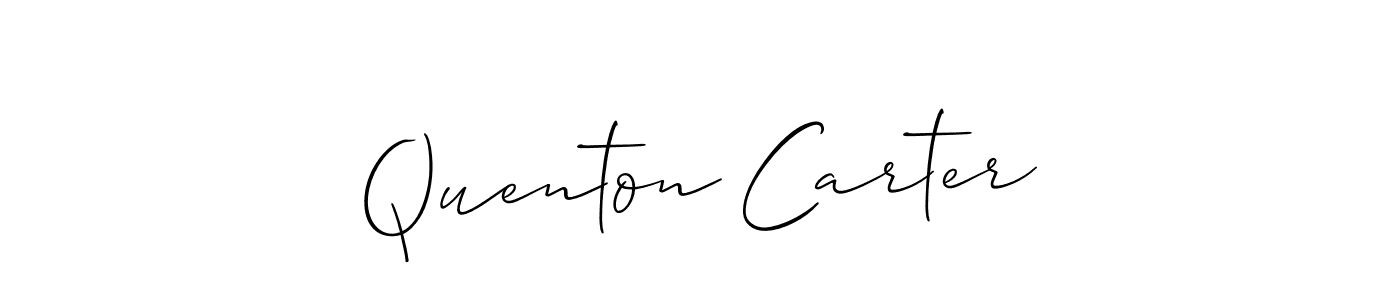 Make a beautiful signature design for name Quenton Carter. With this signature (Allison_Script) style, you can create a handwritten signature for free. Quenton Carter signature style 2 images and pictures png