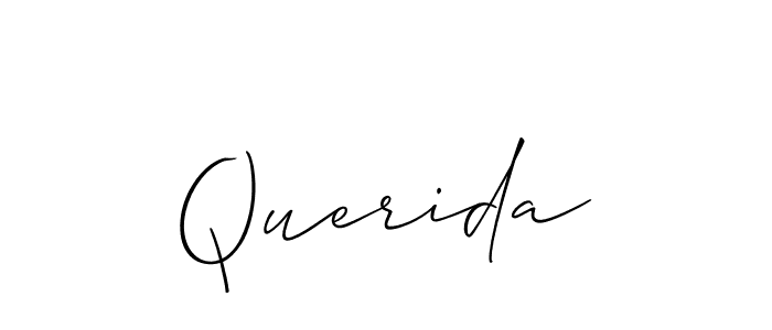 Design your own signature with our free online signature maker. With this signature software, you can create a handwritten (Allison_Script) signature for name Querida. Querida signature style 2 images and pictures png