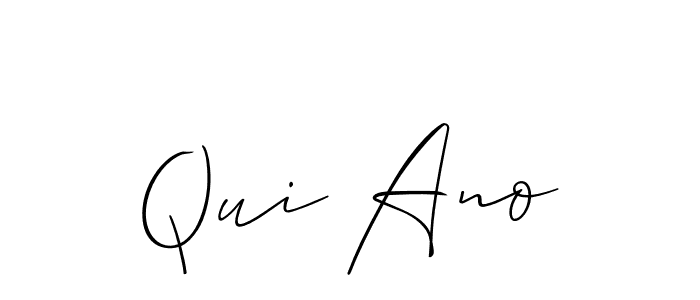 if you are searching for the best signature style for your name Qui Ano. so please give up your signature search. here we have designed multiple signature styles  using Allison_Script. Qui Ano signature style 2 images and pictures png