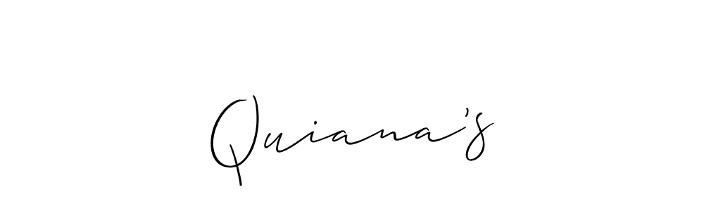 Also we have Quiana’s name is the best signature style. Create professional handwritten signature collection using Allison_Script autograph style. Quiana’s signature style 2 images and pictures png