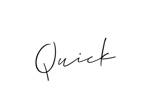 Make a beautiful signature design for name Quick. With this signature (Allison_Script) style, you can create a handwritten signature for free. Quick signature style 2 images and pictures png