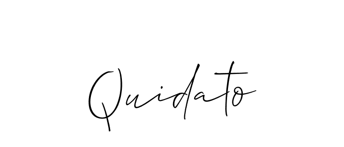 Create a beautiful signature design for name Quidato. With this signature (Allison_Script) fonts, you can make a handwritten signature for free. Quidato signature style 2 images and pictures png