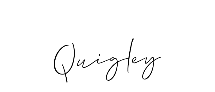 Make a beautiful signature design for name Quigley. With this signature (Allison_Script) style, you can create a handwritten signature for free. Quigley signature style 2 images and pictures png
