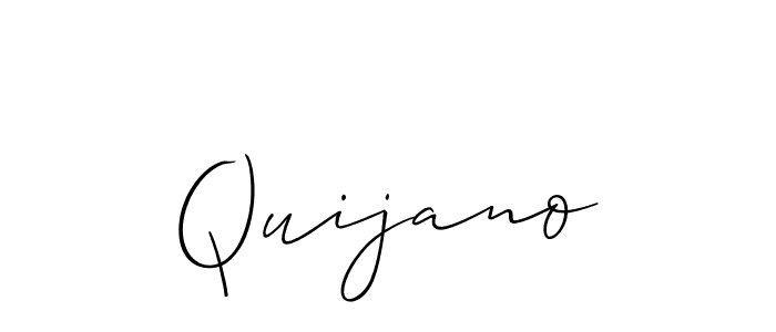 Also we have Quijano name is the best signature style. Create professional handwritten signature collection using Allison_Script autograph style. Quijano signature style 2 images and pictures png
